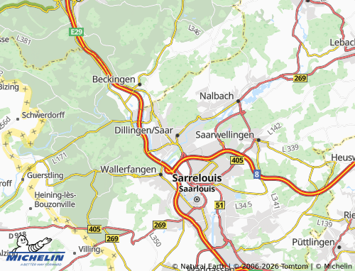 MICHELIN Dillingen/Saar map - ViaMichelin