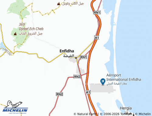 Carte MICHELIN Enfidha - ViaMichelin