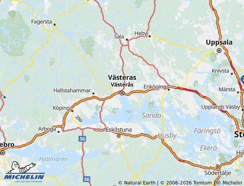 MICHELIN-Landkarte Västmanland - ViaMichelin