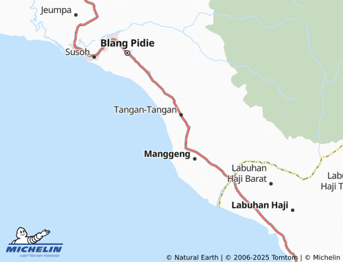 MICHELIN Padang Kawa map - ViaMichelin