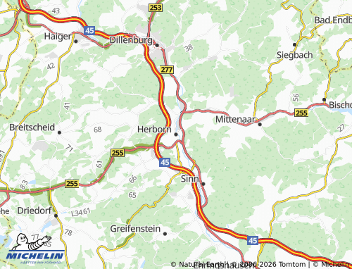 Mapa MICHELIN Herborn - ViaMichelin