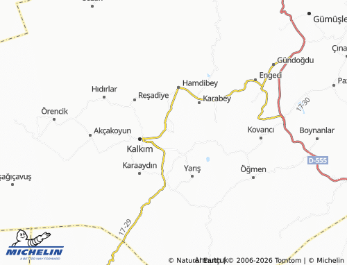 MICHELIN Üçkabaağaç map - ViaMichelin