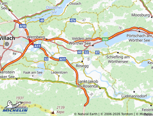 MICHELIN Bergl map - ViaMichelin