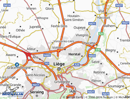 Mappa MICHELIN Vottem - ViaMichelin