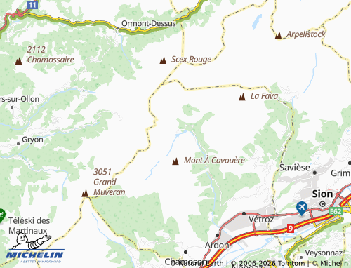 MICHELIN Derborence map - ViaMichelin