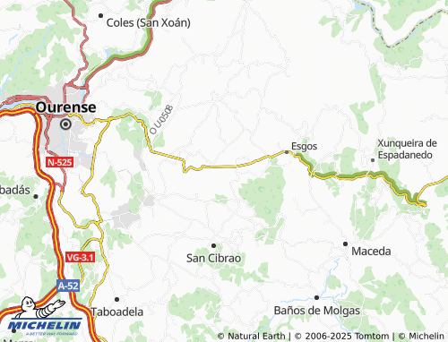MICHELIN Folgoso map - ViaMichelin