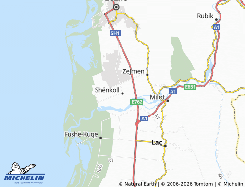 MICHELIN Shënkoll map - ViaMichelin
