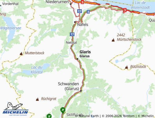 MICHELIN-Landkarte Glarus - ViaMichelin