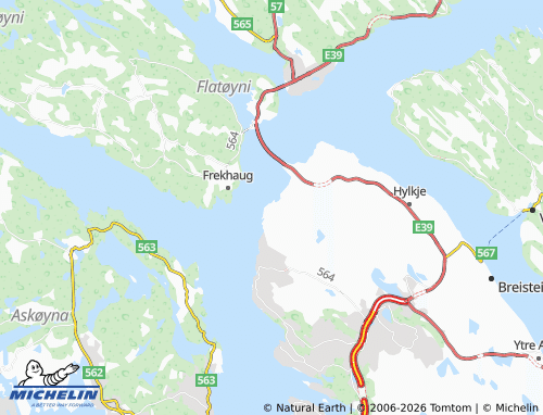 MICHELIN-Landkarte Salhus - ViaMichelin