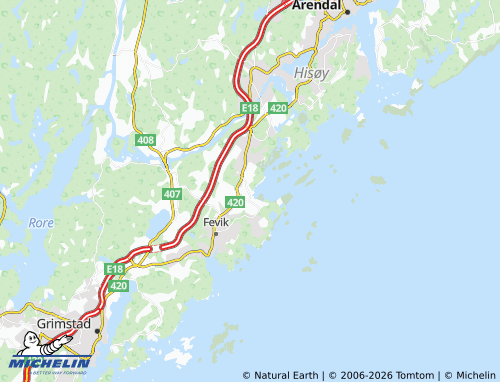 Mappa MICHELIN Vessøya - ViaMichelin