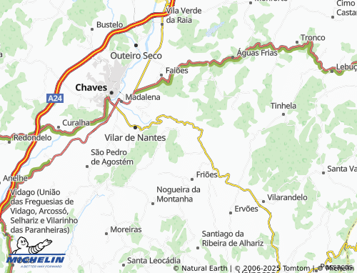 MICHELIN Mosteiro de Baixo map - ViaMichelin