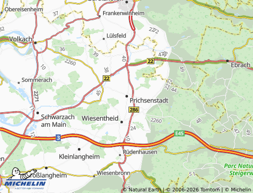 Mapa MICHELIN Prichsenstadt - ViaMichelin