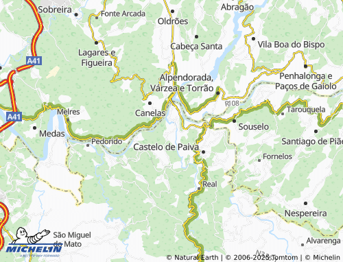 MICHELIN Santa Maria de Sardoura map - ViaMichelin