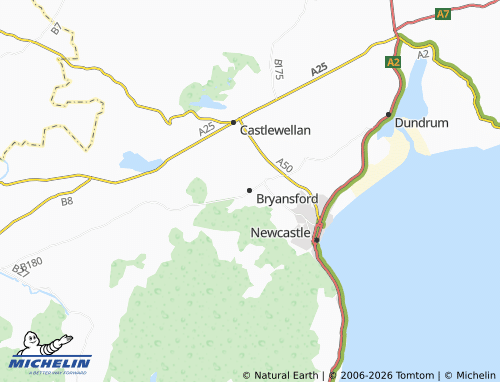 MICHELIN Bryansford map - ViaMichelin