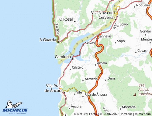 Mappa MICHELIN União das Freguesias de Caminha (Matriz) e Vilarelho - ViaMichelin
