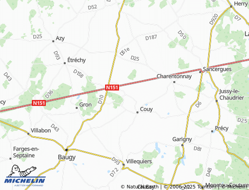 MICHELIN Sévry map - ViaMichelin