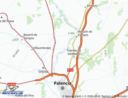 MICHELIN Husillos map - ViaMichelin