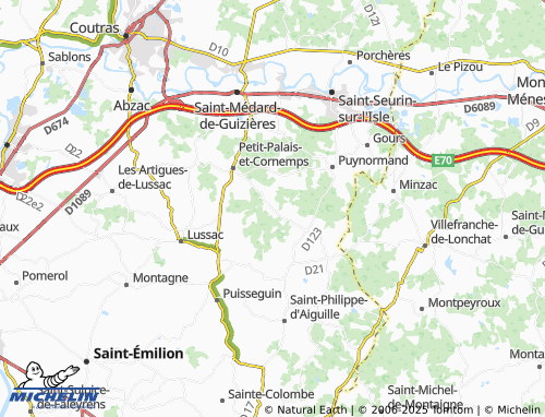 Mapa MICHELIN Lapourcaud - ViaMichelin