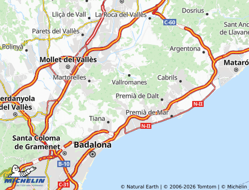 MICHELIN-Landkarte Alella Parc - ViaMichelin