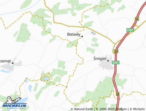 MICHELIN Popowo Stare map - ViaMichelin