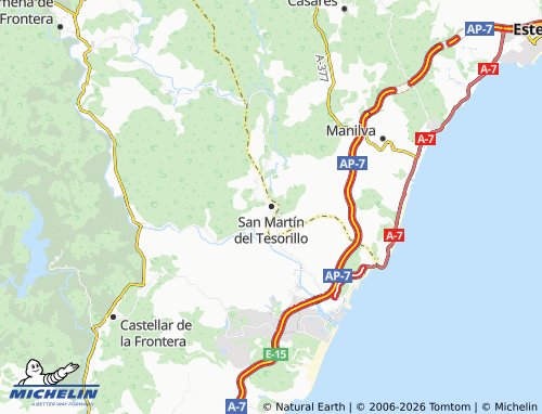 MICHELIN San Martín del Tesorillo map - ViaMichelin