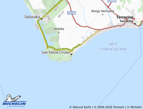 MICHELIN San Felice Circeo map - ViaMichelin