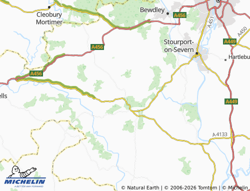 Carte MICHELIN Abberley - ViaMichelin