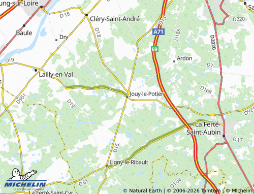 Mapa MICHELIN Jouy-le-Potier - ViaMichelin