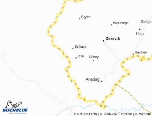 MICHELIN Rize map - ViaMichelin