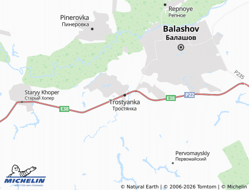 MICHELIN-Landkarte Trostyanka - ViaMichelin