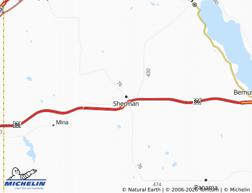 Mapa MICHELIN Sherman - ViaMichelin