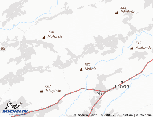 Mappa MICHELIN Tshidzini - ViaMichelin