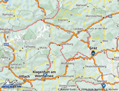 MICHELIN Murtal map - ViaMichelin