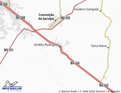 Mapa MICHELIN Amélia Rodrigues - ViaMichelin