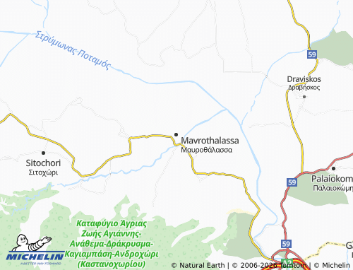 MICHELIN Mavrothalassa map - ViaMichelin