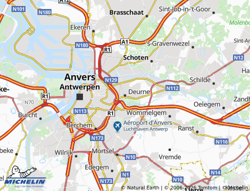 Mapa MICHELIN Deurne - ViaMichelin