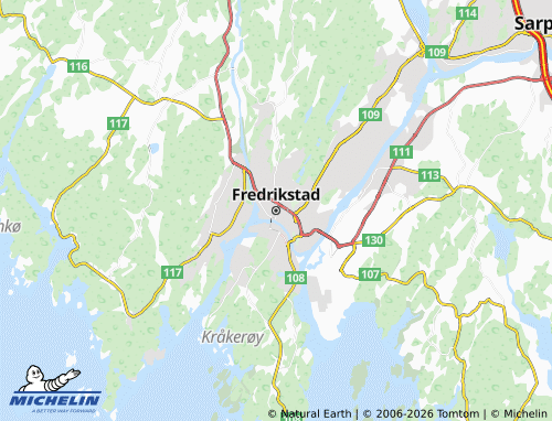 Mapa MICHELIN Fredrikstad - ViaMichelin