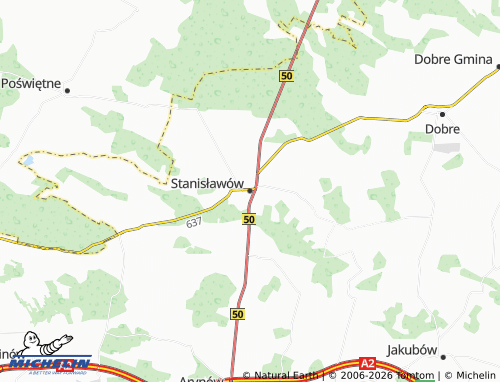 MICHELIN Stanisławów map - ViaMichelin