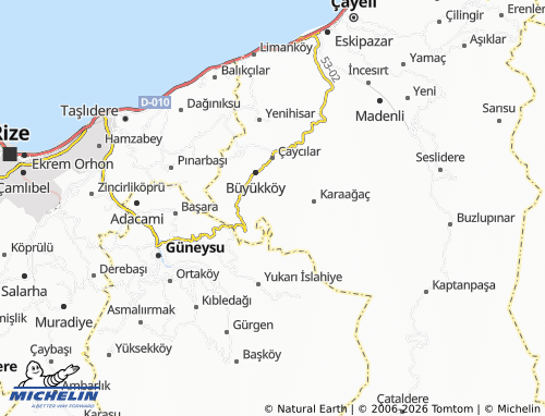 MICHELIN Derecik map - ViaMichelin