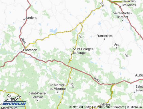 Mapa MICHELIN Saint-Georges-la-Pouge - ViaMichelin