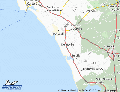 MICHELIN Denneville map - ViaMichelin