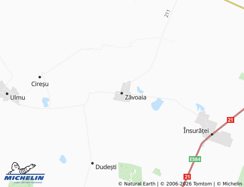 Mappa MICHELIN Zăvoaia - ViaMichelin