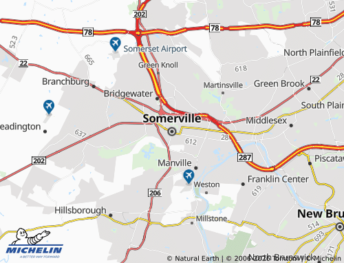 Carte MICHELIN Somerville - ViaMichelin