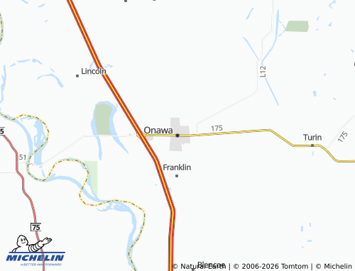 Carte MICHELIN Onawa - ViaMichelin