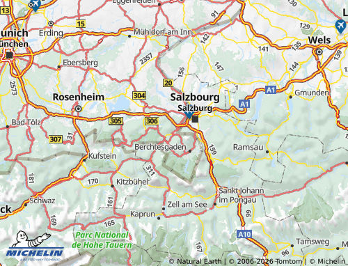 Mapa MICHELIN Terra de Berchtesgaden - ViaMichelin