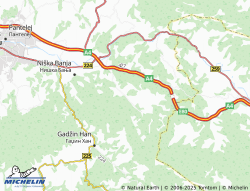MICHELIN Čukljenik map - ViaMichelin