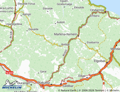 MICHELIN Bolibar map - ViaMichelin
