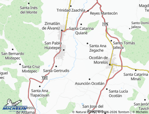 Mapa MICHELIN Santa Inés Yatzeche - ViaMichelin