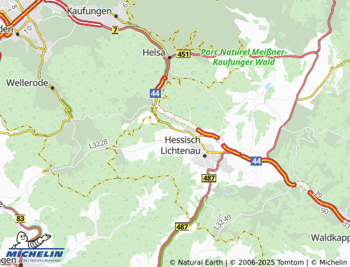 MICHELIN Fürstenhagen map - ViaMichelin
