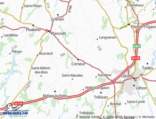 MICHELIN Corseul map - ViaMichelin